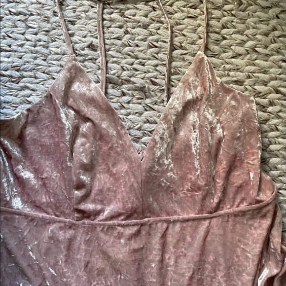 Forever21+ Crushed Velvet Blush Fit & Flare Dress - Picture 2 of 4